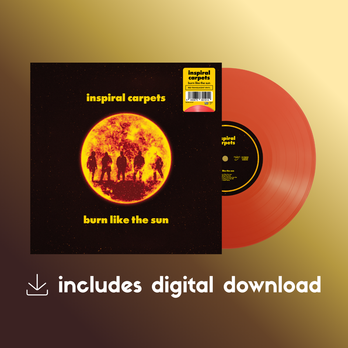 Inspiral Carpet - 'Burn Like The Sun' - Red Translucent Vinyl + Digital Download